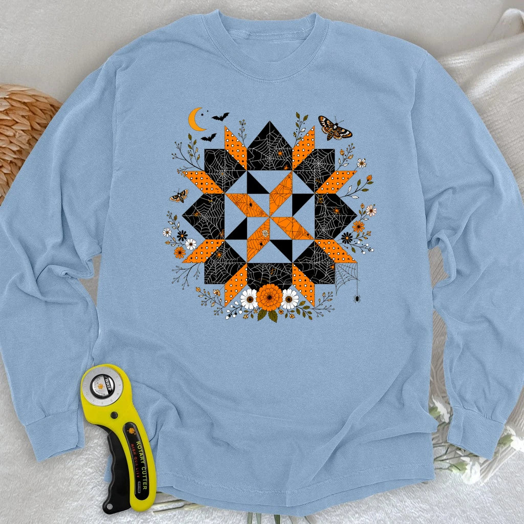 Haunted Garden Quilt Long Sleeve T-shirt