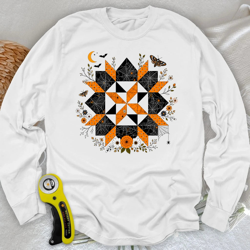 Haunted Garden Quilt Long Sleeve T-shirt