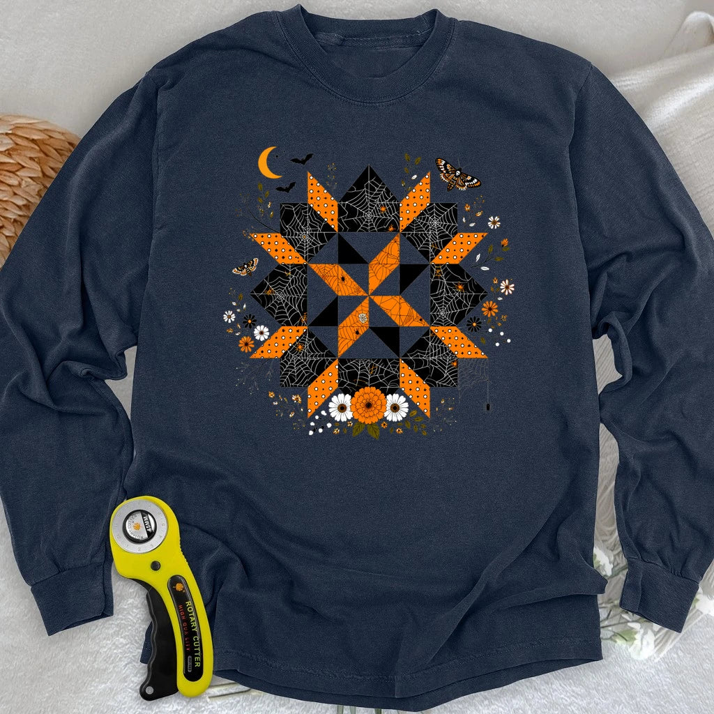 Haunted Garden Quilt Long Sleeve T-shirt
