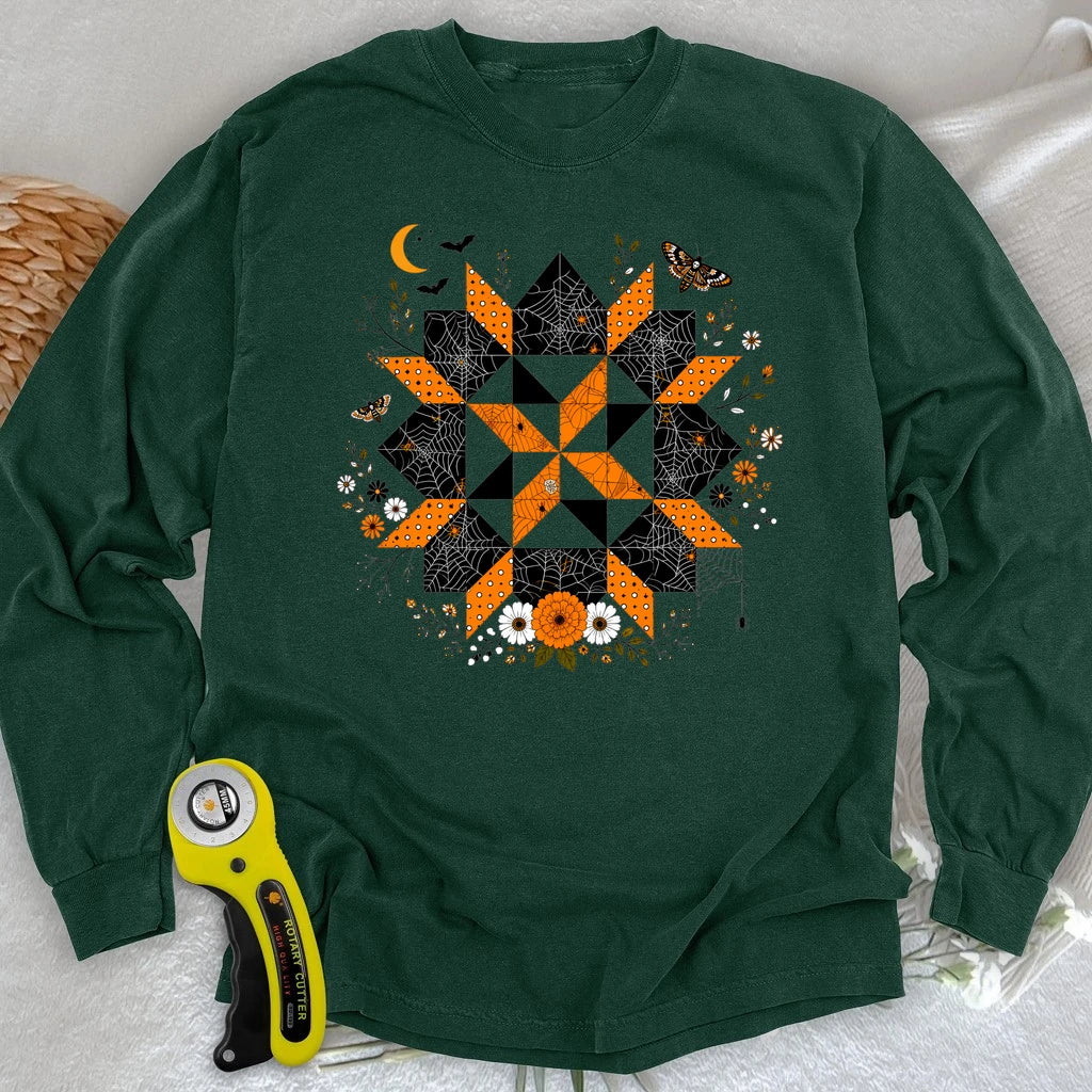Haunted Garden Quilt Long Sleeve T-shirt