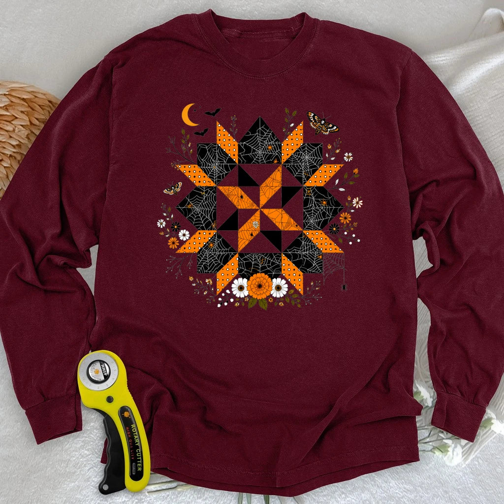 Haunted Garden Quilt Long Sleeve T-shirt