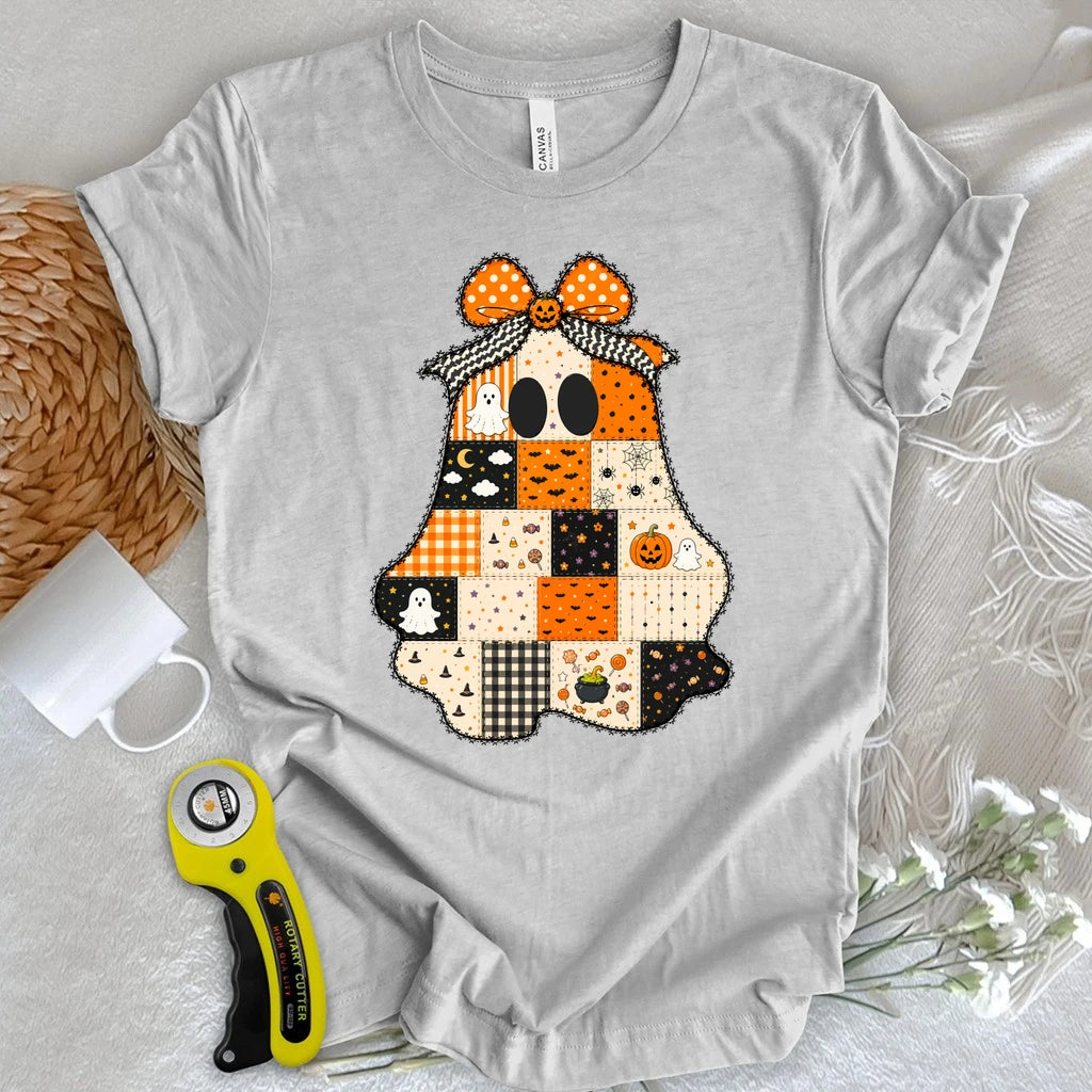 Halloween Patchwork Ghost T-shirt