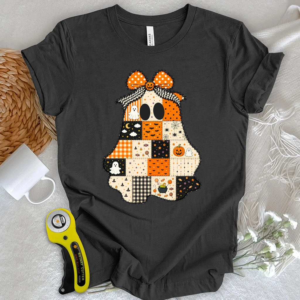 Halloween Patchwork Ghost T-shirt