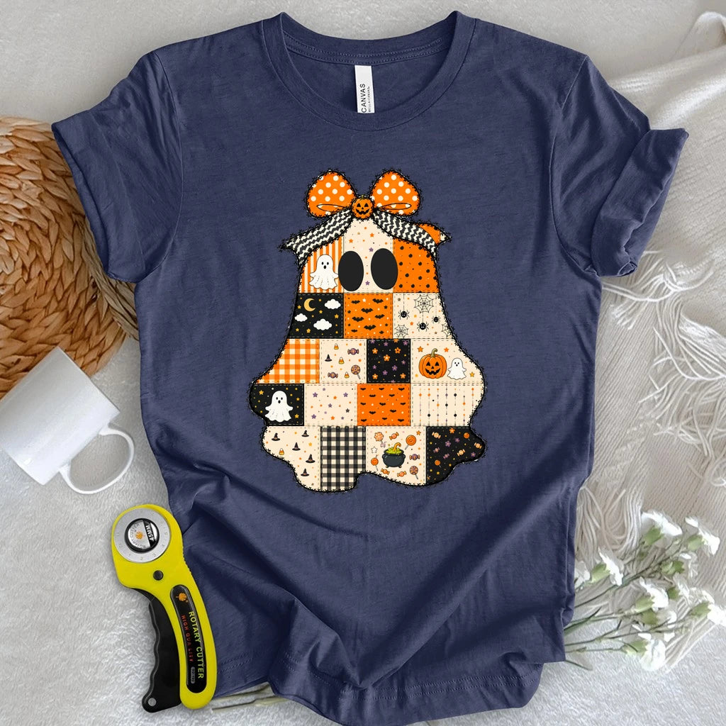 Halloween Patchwork Ghost T-shirt