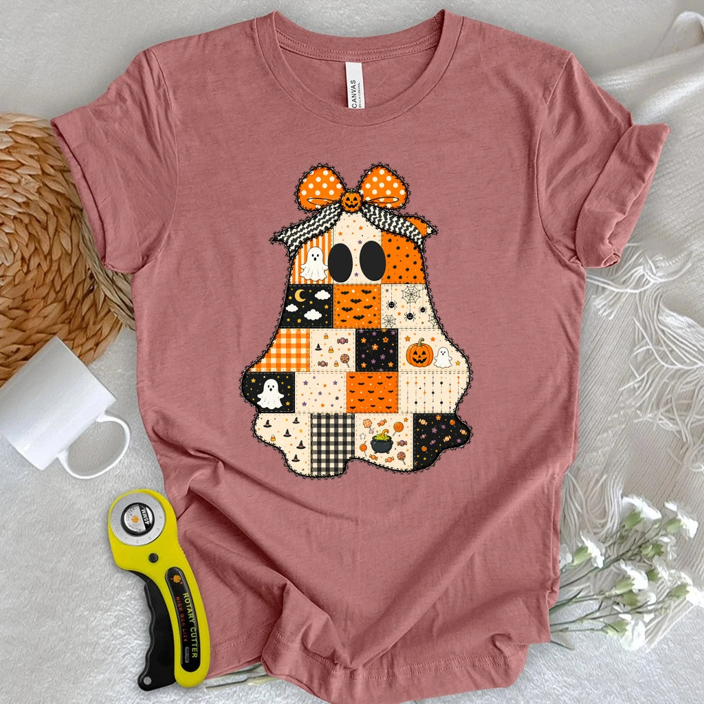 Halloween Patchwork Ghost T-shirt