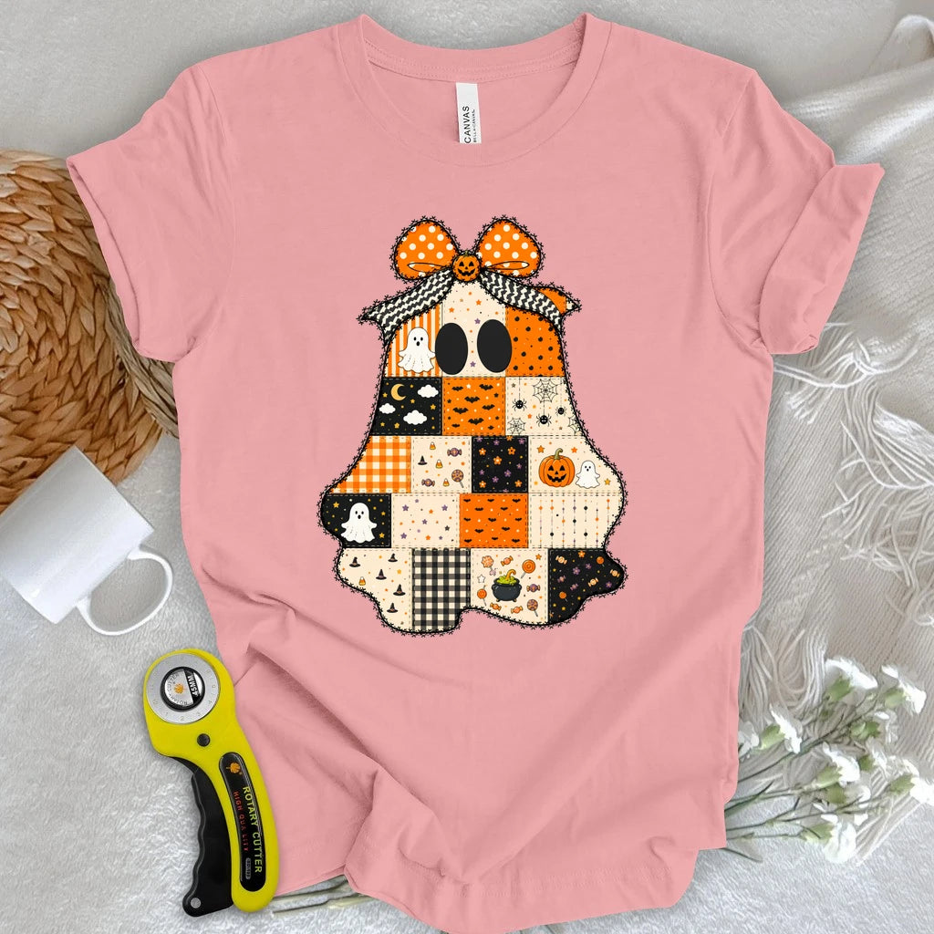 Halloween Patchwork Ghost T-shirt