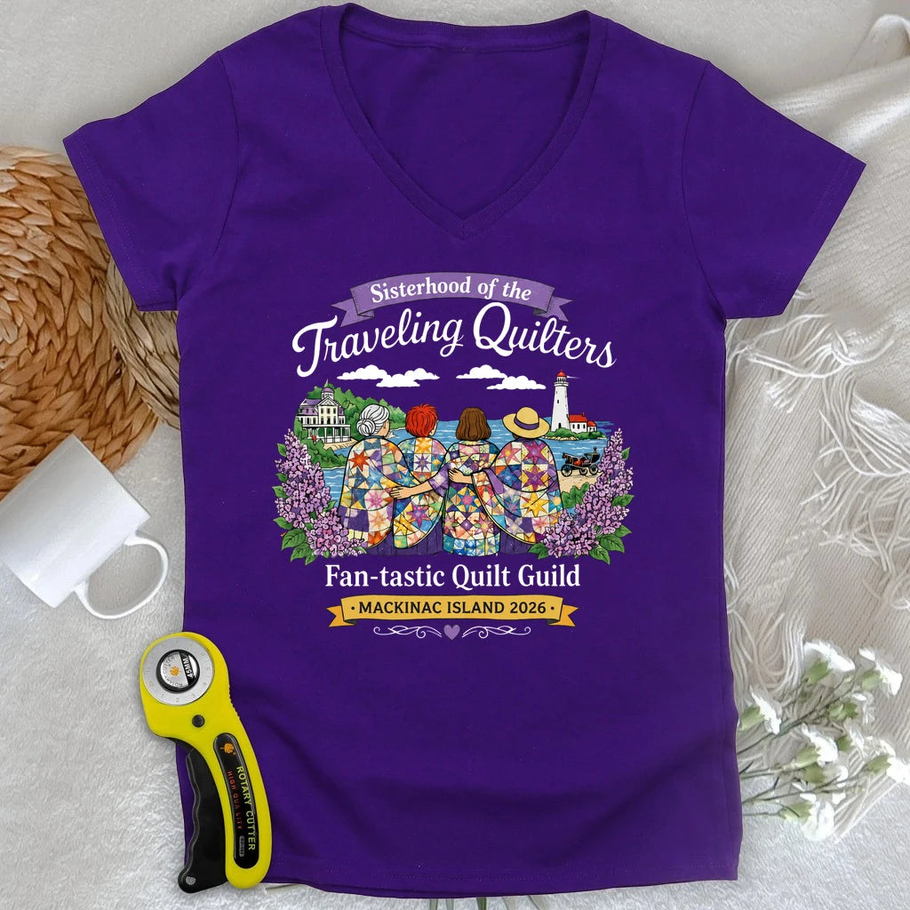 Sisterhood of Quilters Lady V-neck