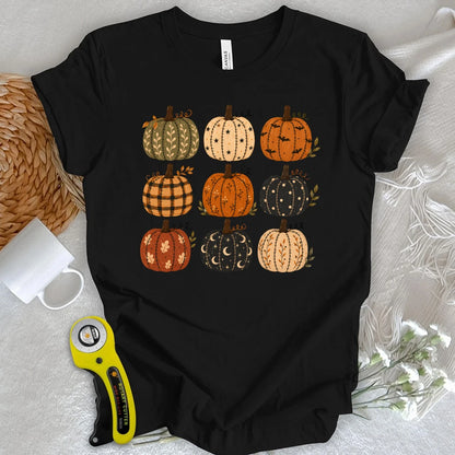 T-shirt Campo di zucche dell'amante dei tessuti