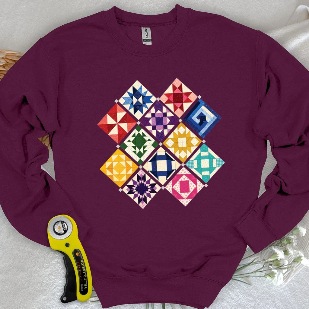 Jewerly Patchwork Sweatshirt