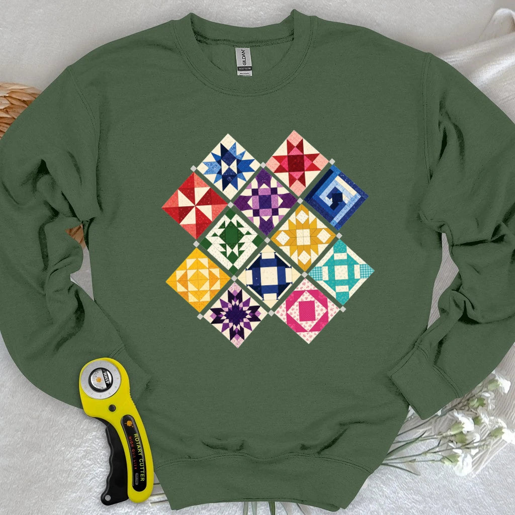 Jewerly Patchwork Sweatshirt