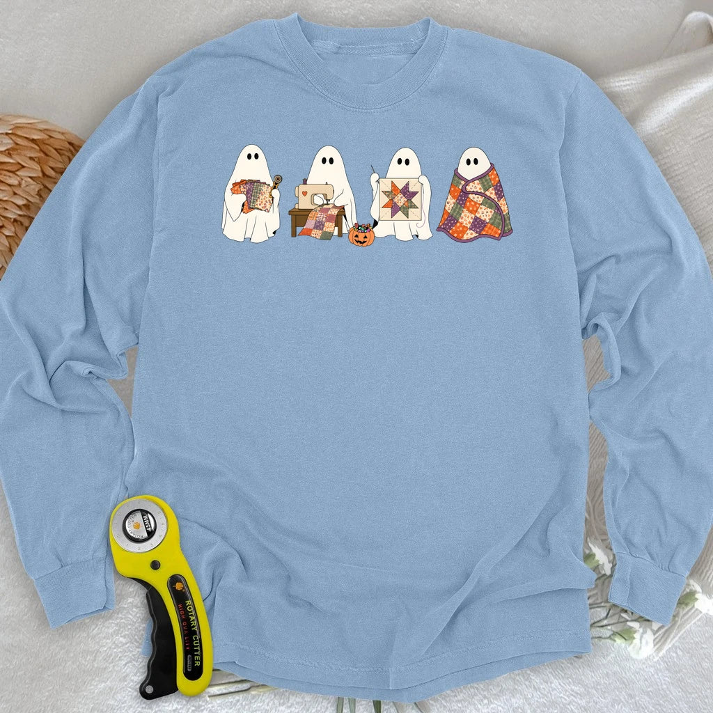Ghostly Quilt Club Long Sleeve T-shirt
