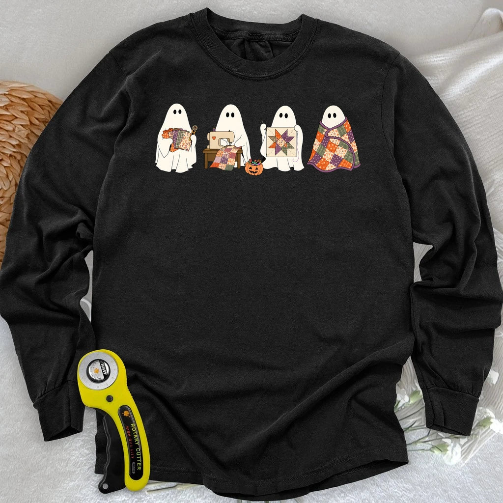 Ghostly Quilt Club Long Sleeve T-shirt