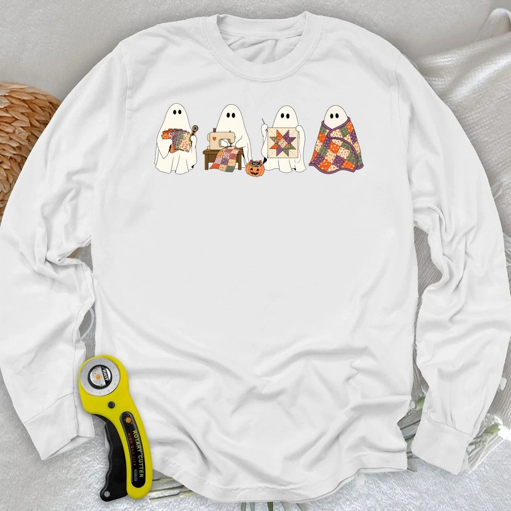 Ghostly Quilt Club Long Sleeve T-shirt
