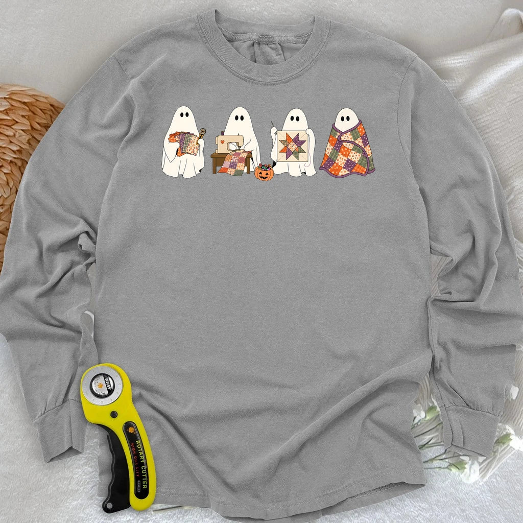Ghostly Quilt Club Long Sleeve T-shirt