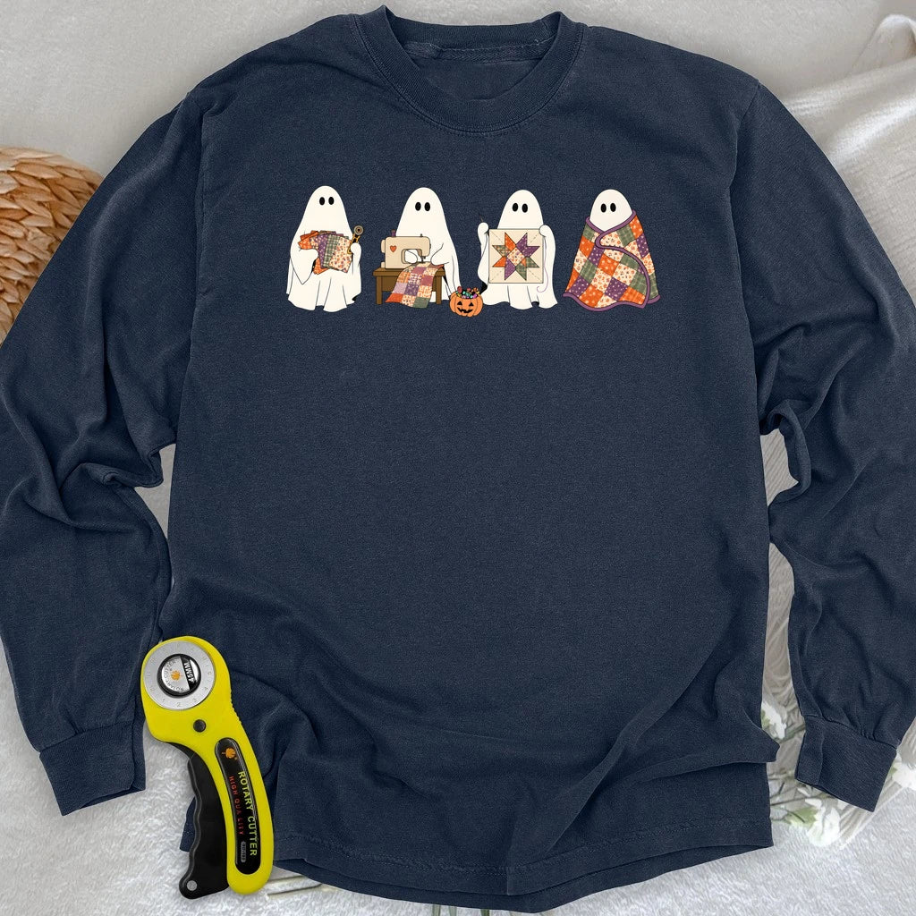 Ghostly Quilt Club Long Sleeve T-shirt