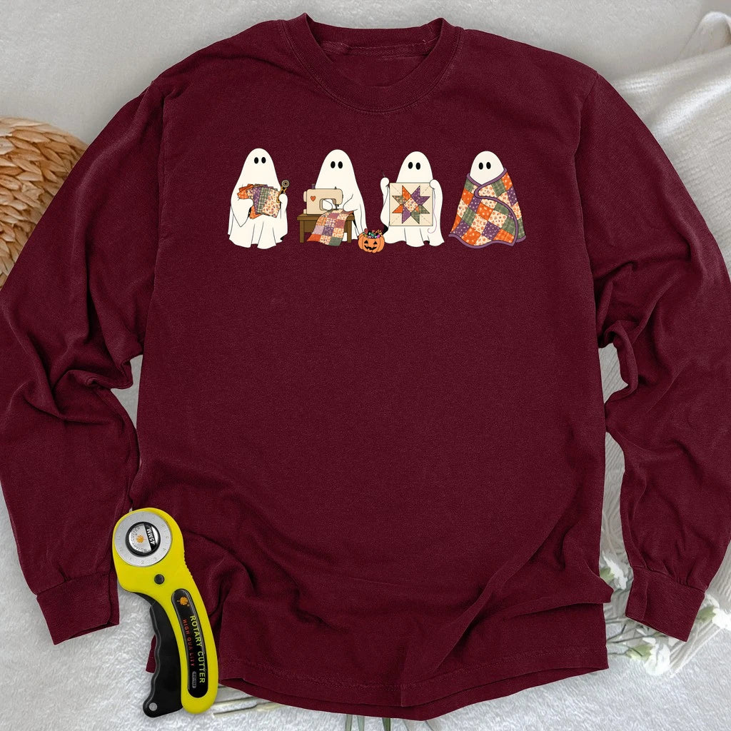 Ghostly Quilt Club Long Sleeve T-shirt