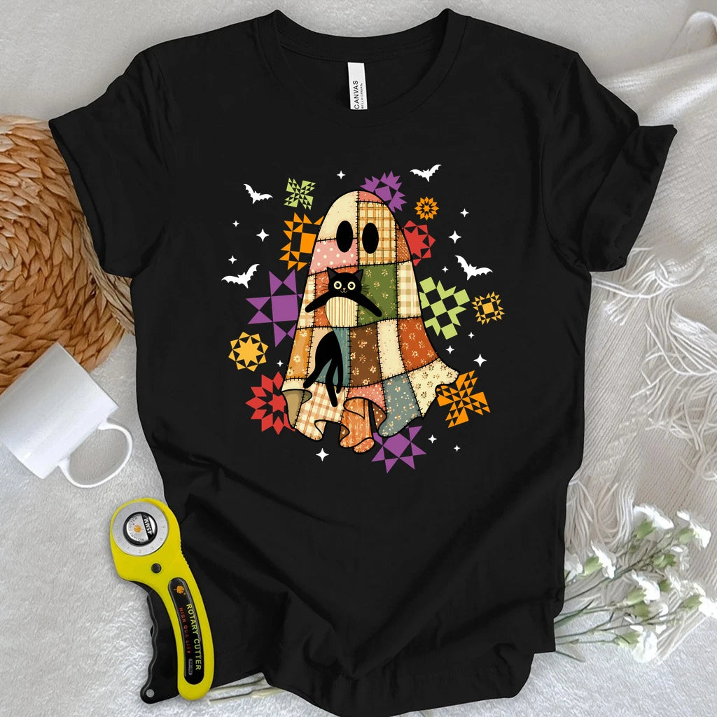 Cat & Patchwork T-shirt