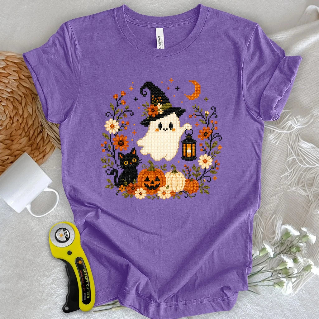 Cross-stitch Boo T-shirt