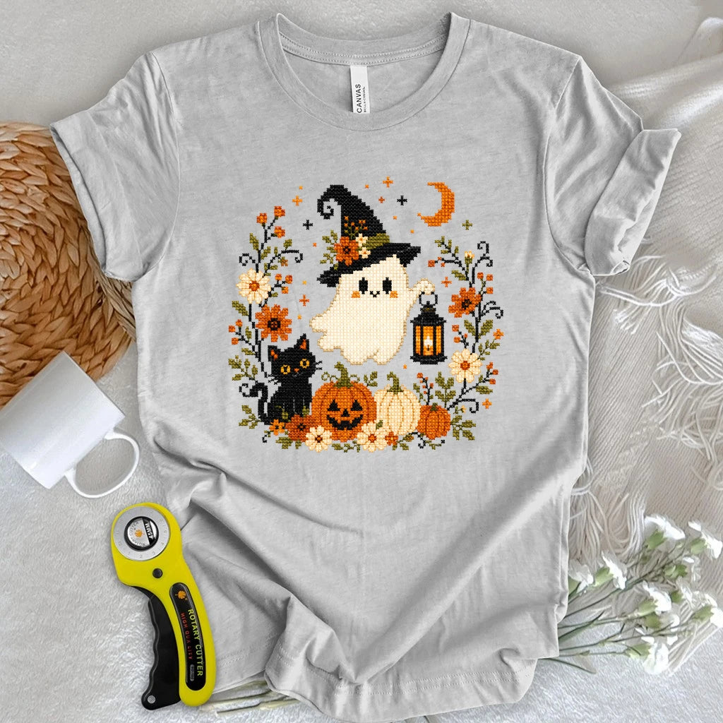 Cross-stitch Boo T-shirt