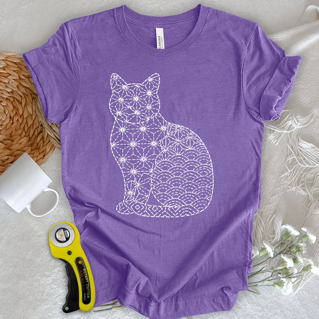 Sashiko Cat T-shirt