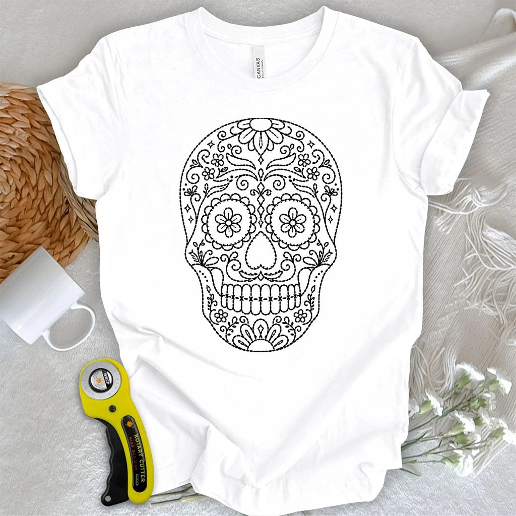 Stitched Sugar Skull T-shirt