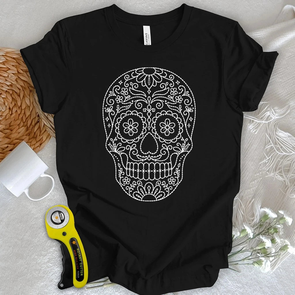 Stitched Sugar Skull T-shirt