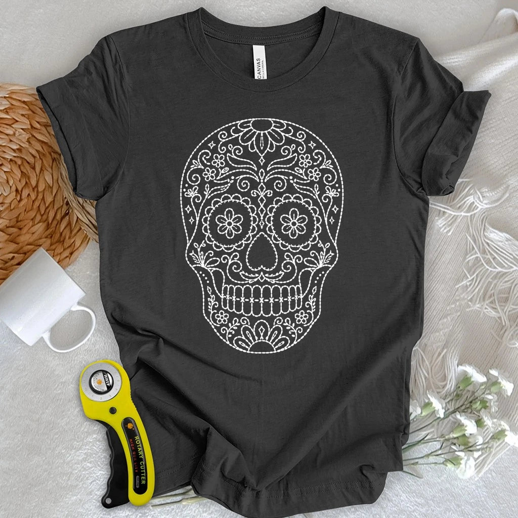 Stitched Sugar Skull T-shirt