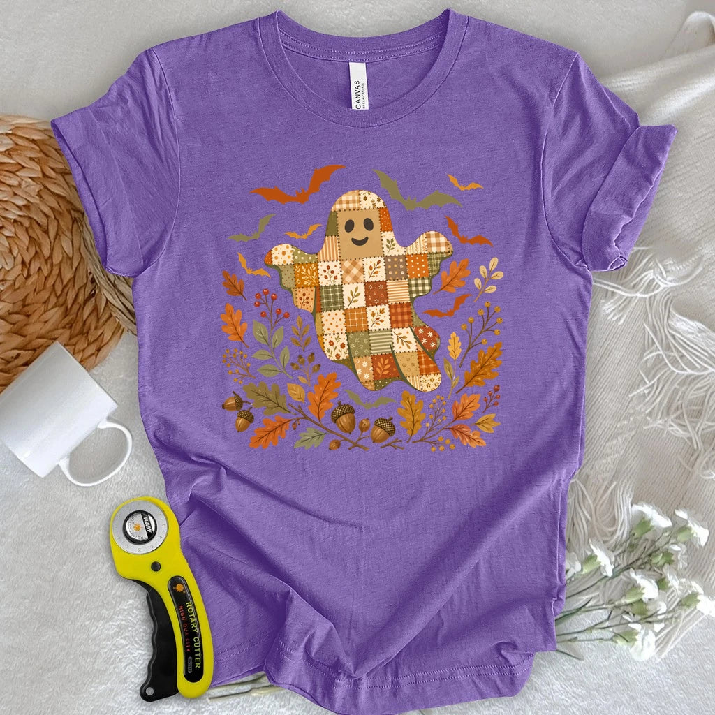 Autumn Patchwork Boo T-shirt