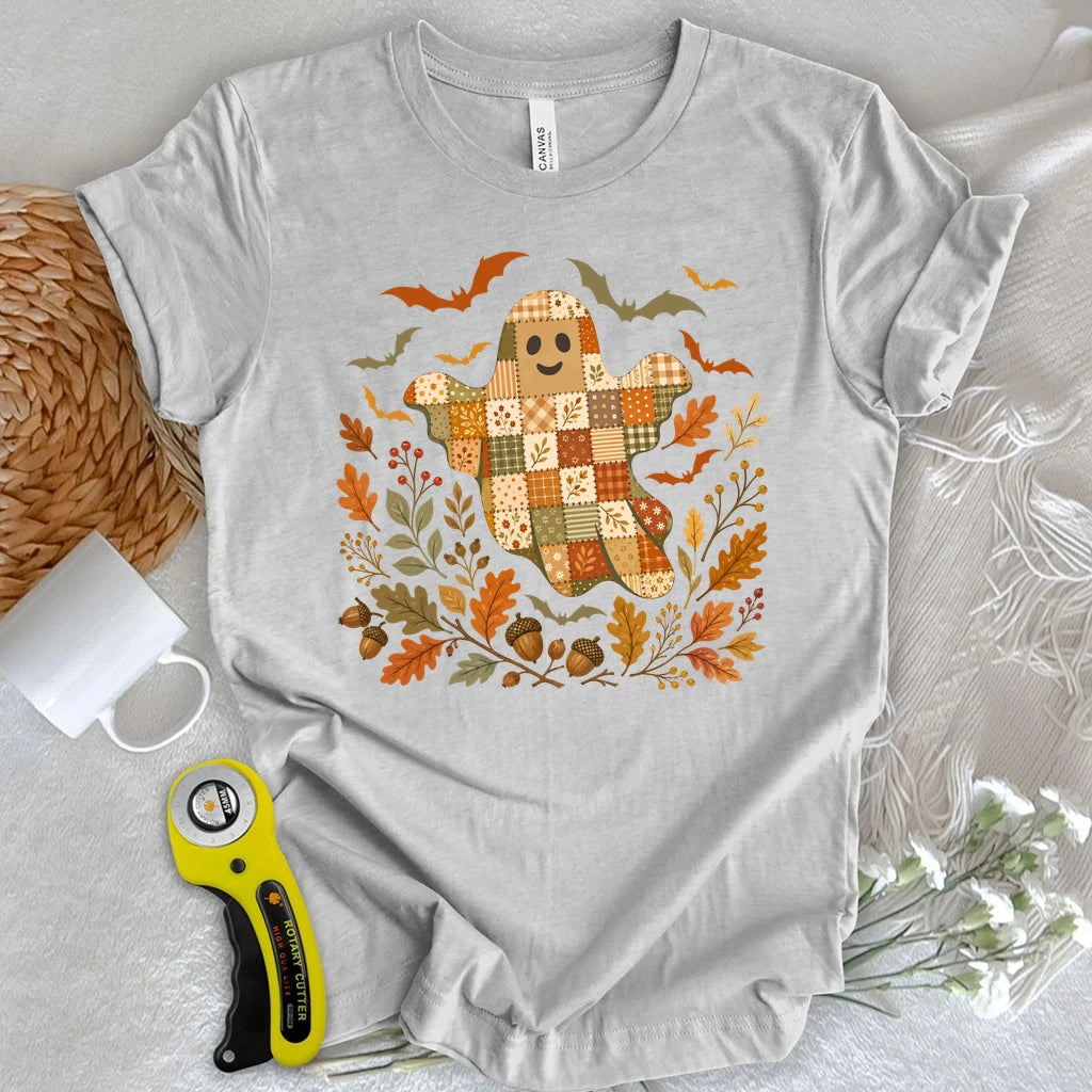 Autumn Patchwork Boo T-shirt