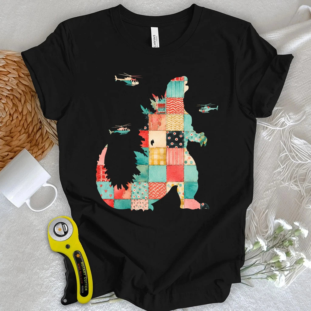Patchwork Godzilla T-shirt