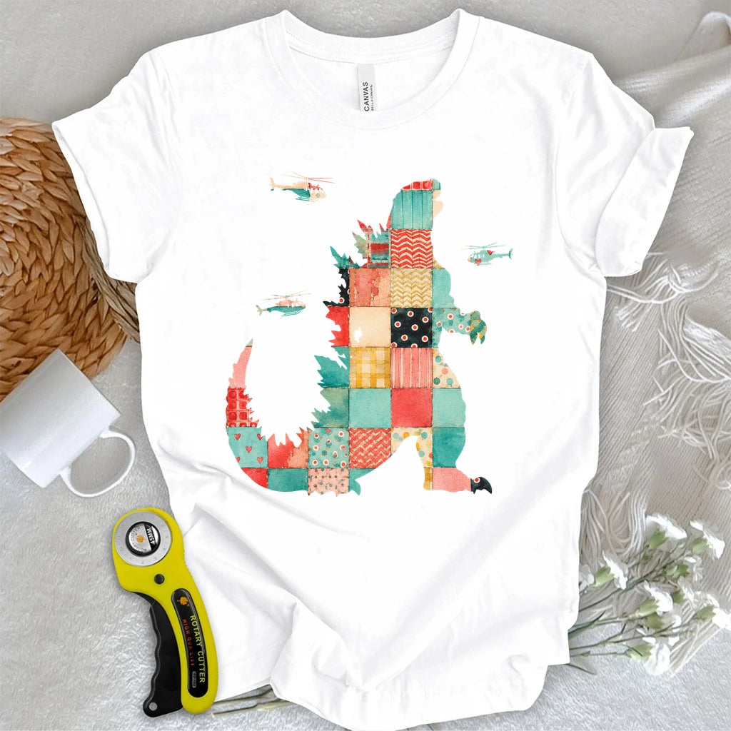 Patchwork Godzilla T-shirt