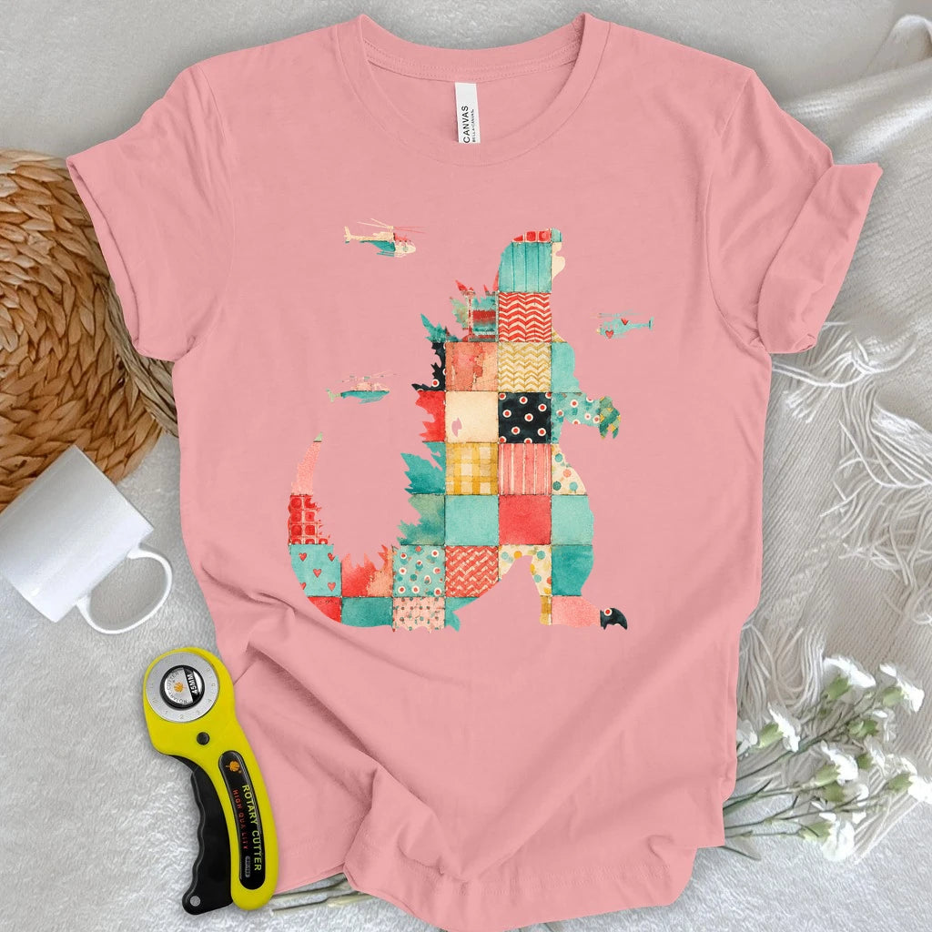Patchwork Godzilla T-shirt