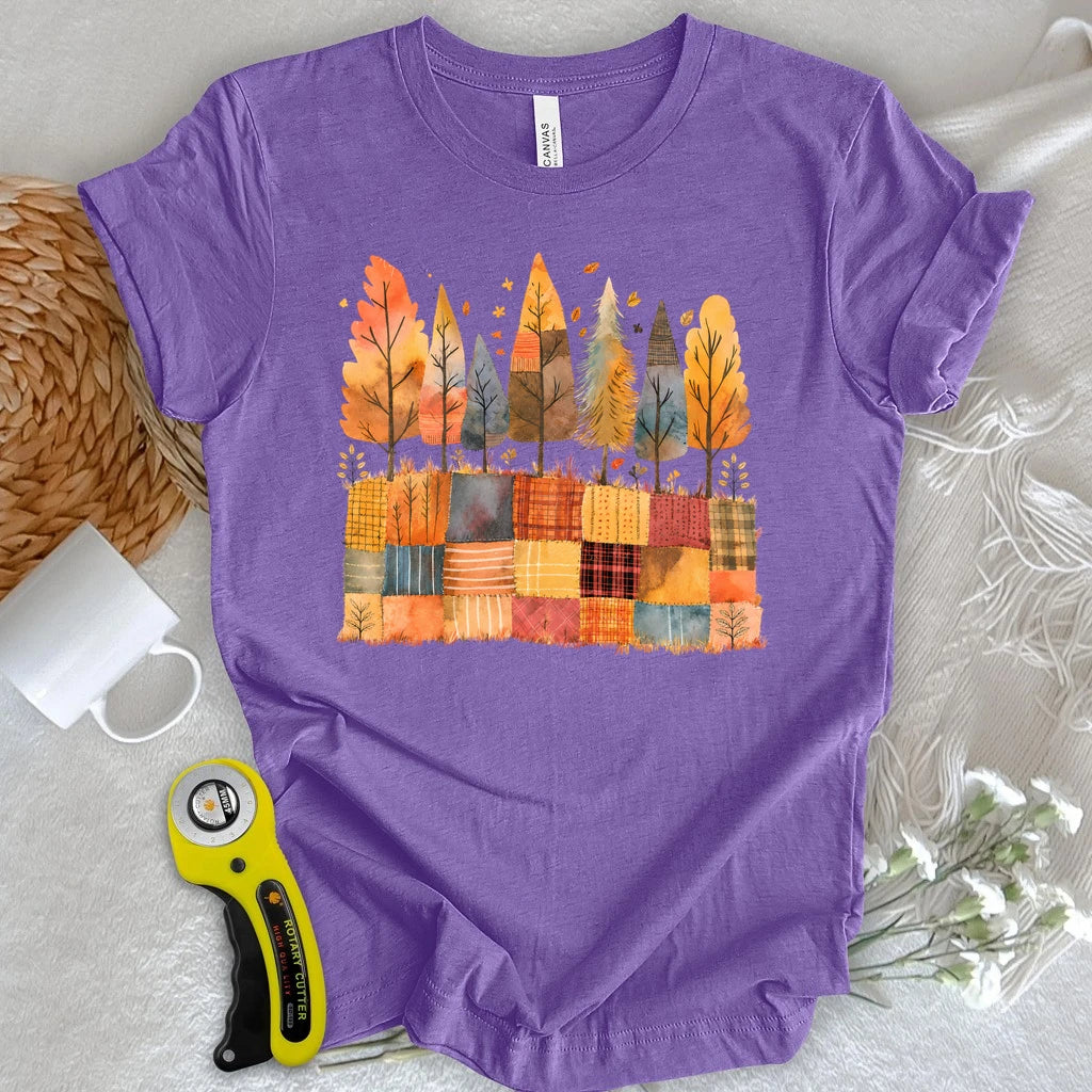 Patchwork Autumn Forest T-shirt
