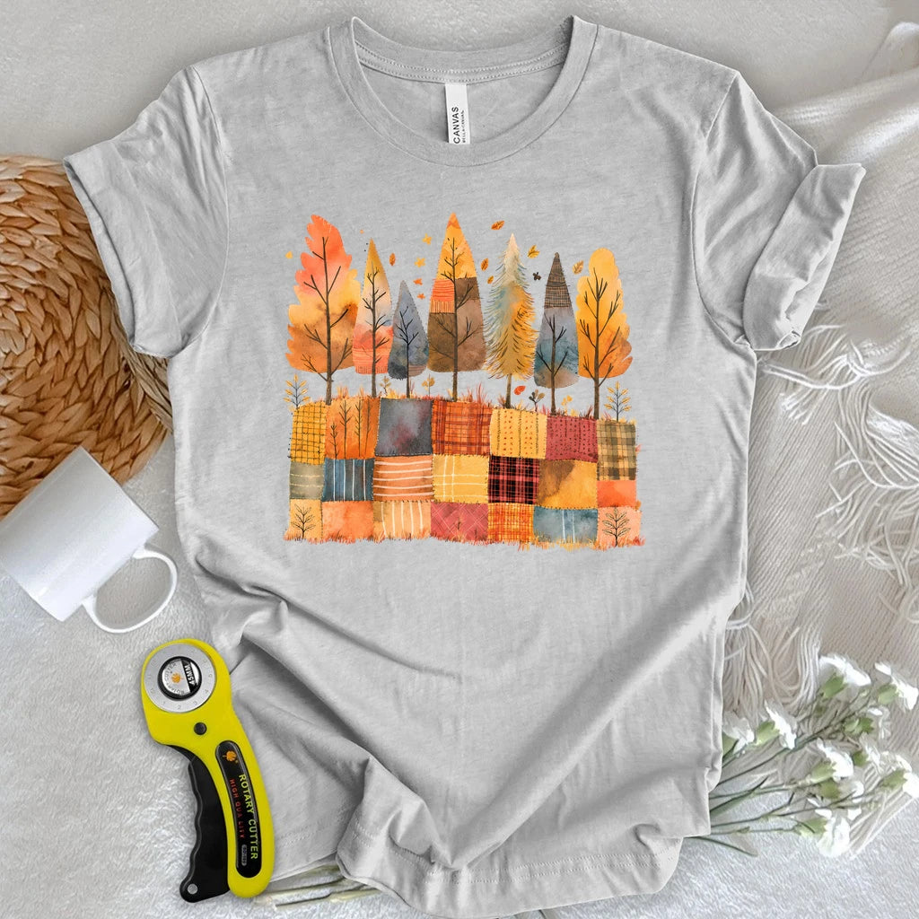 Patchwork Autumn Forest T-shirt