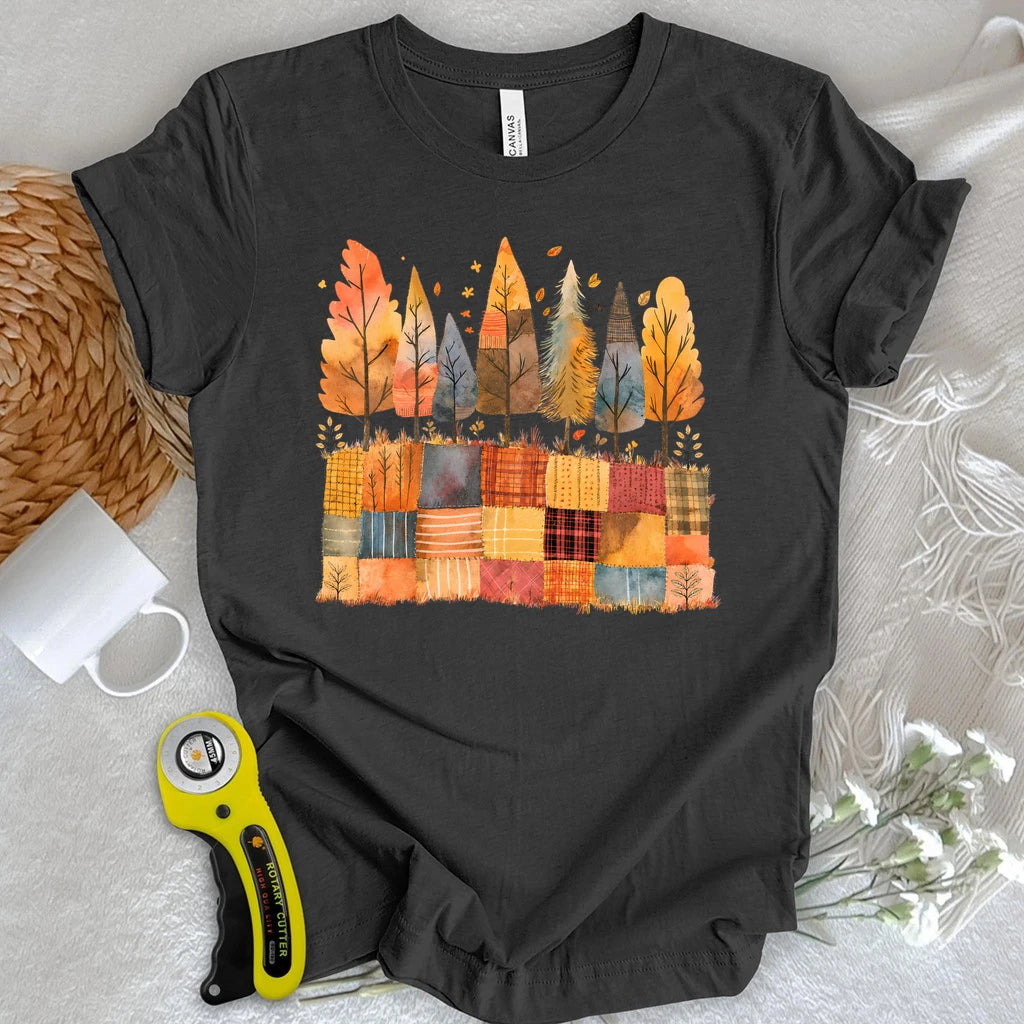 Patchwork Autumn Forest T-shirt