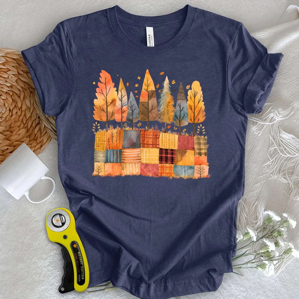 Patchwork Autumn Forest T-shirt