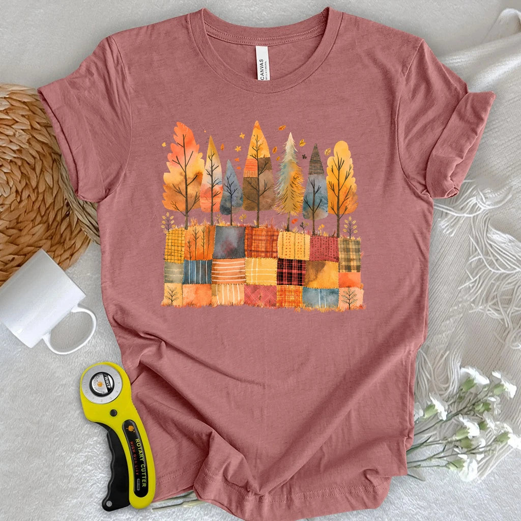 Patchwork Autumn Forest T-shirt