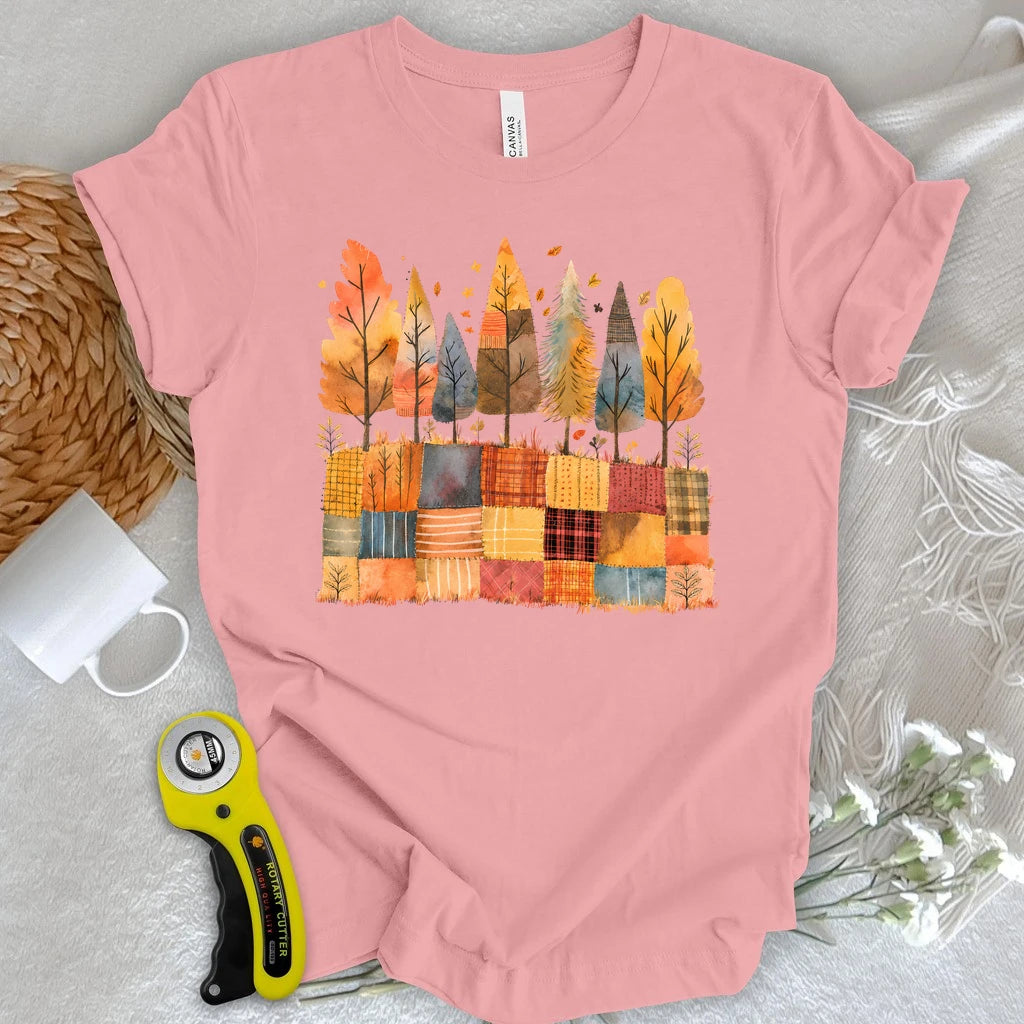 Patchwork Autumn Forest T-shirt