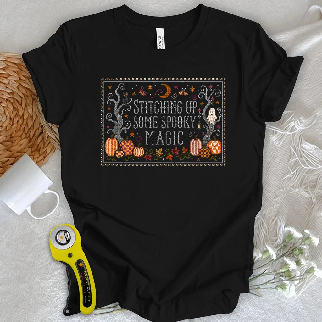 Midnight Pumpkin Stitch T-shirt
