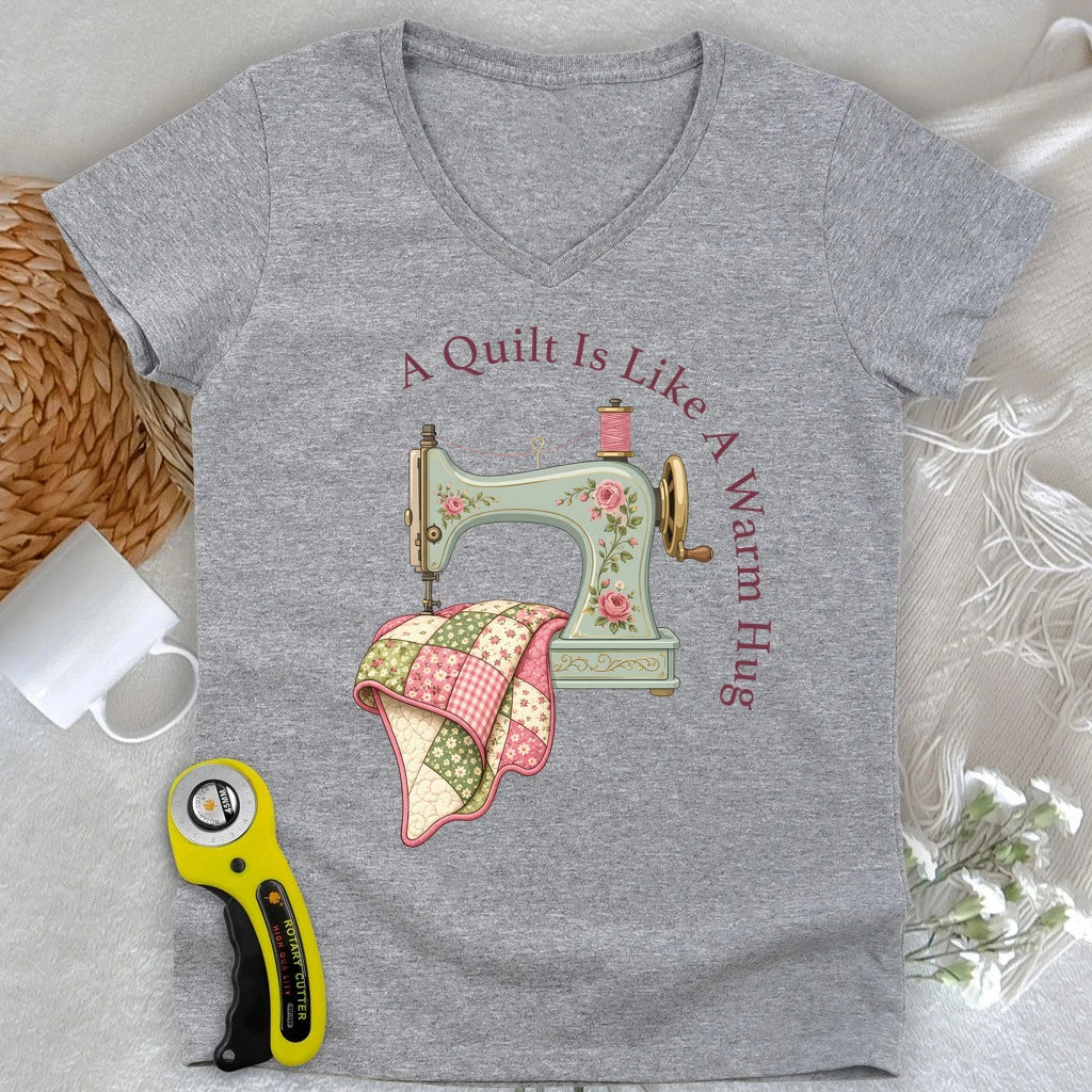 Every Stitch Is A Hug Lady V-neck