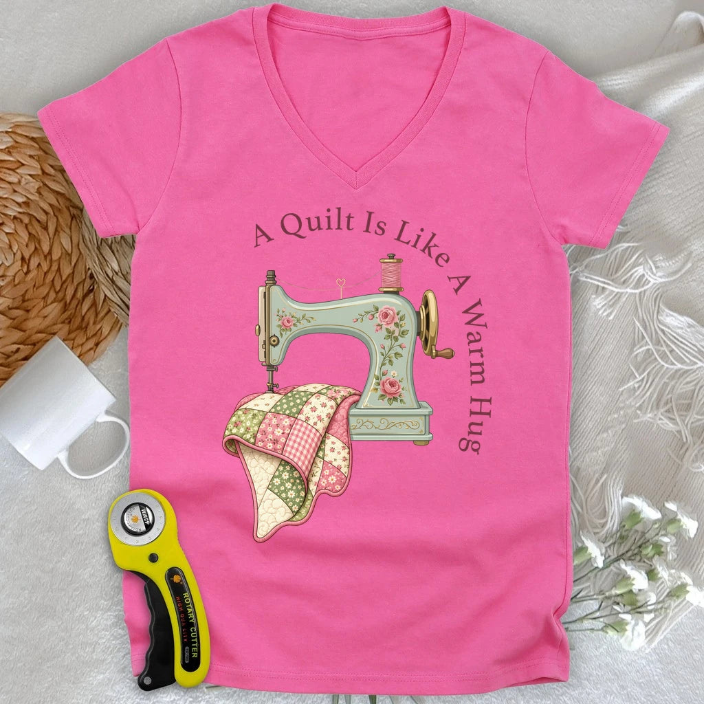 Every Stitch Is A Hug Lady V-neck
