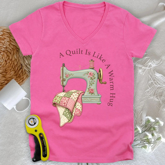 Every Stitch Is A Hug Lady V-neck