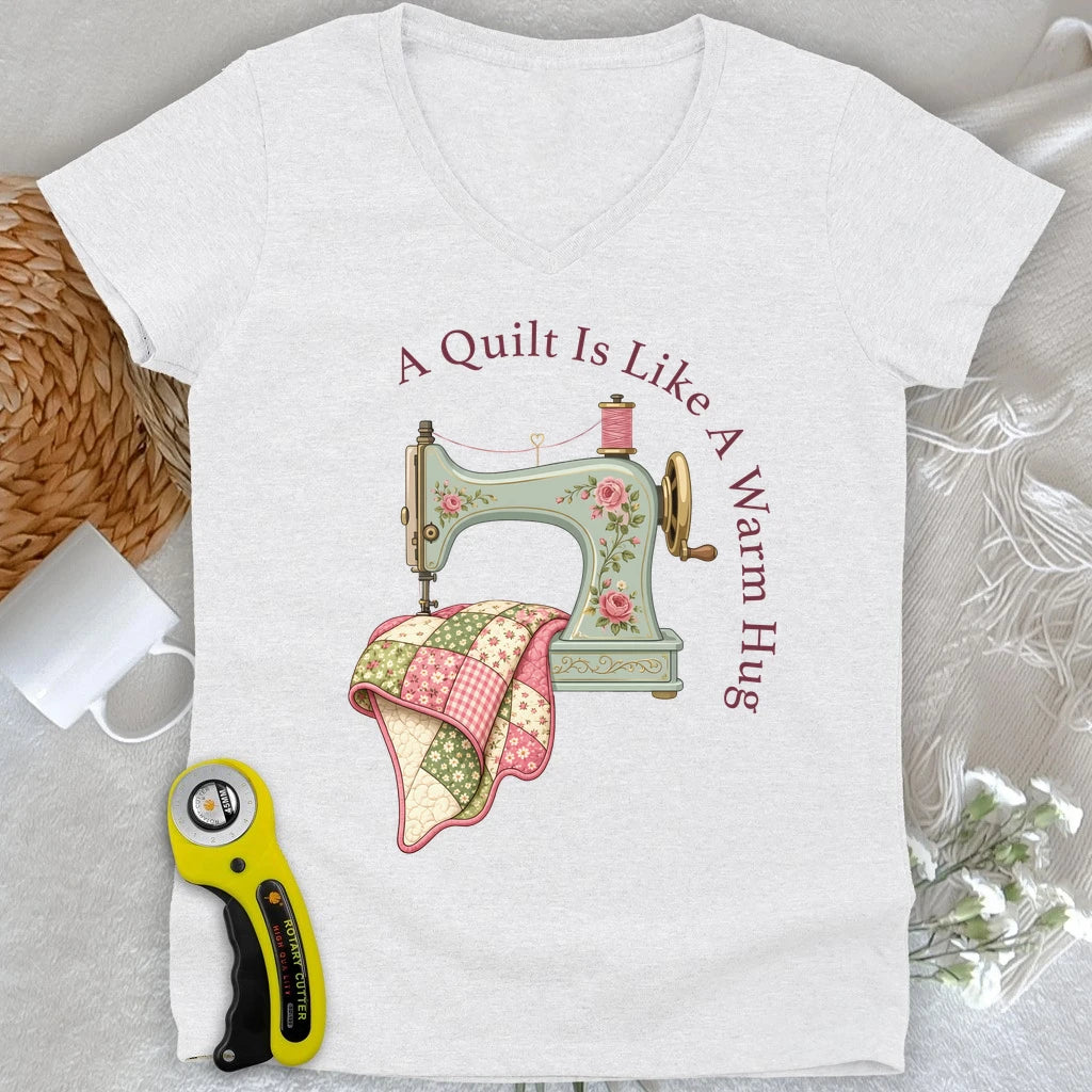 Every Stitch Is A Hug Lady V-neck