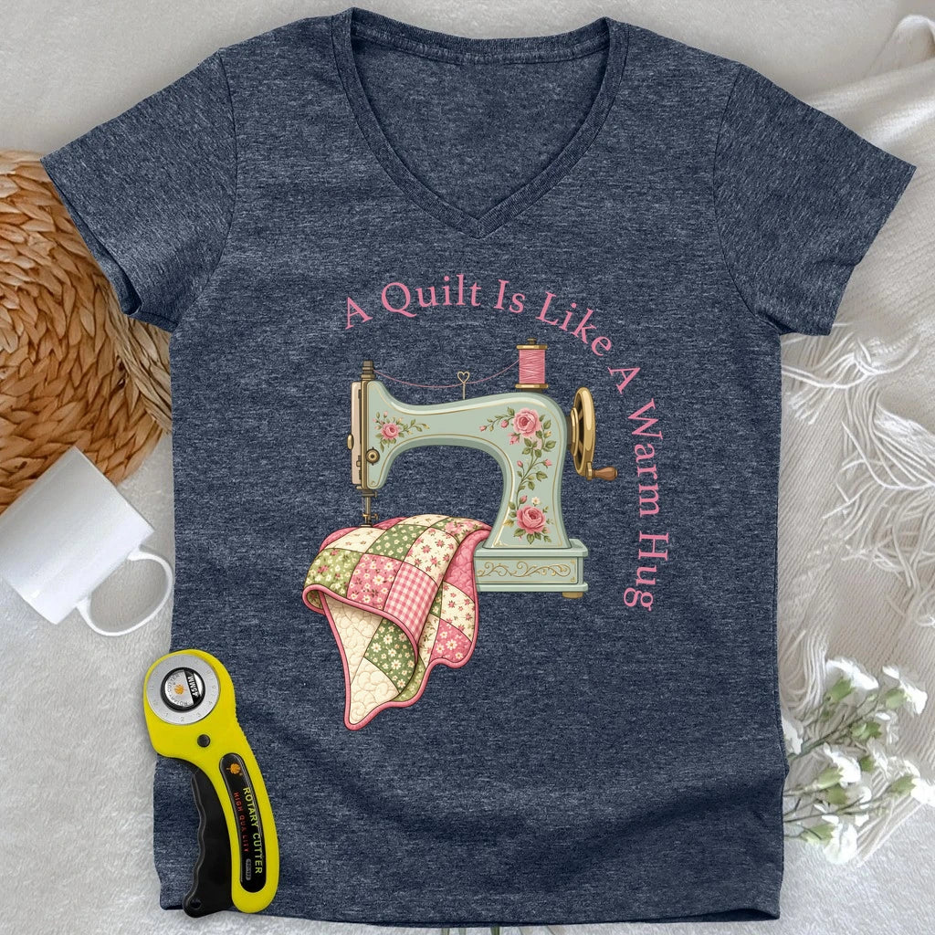 Every Stitch Is A Hug Lady V-neck