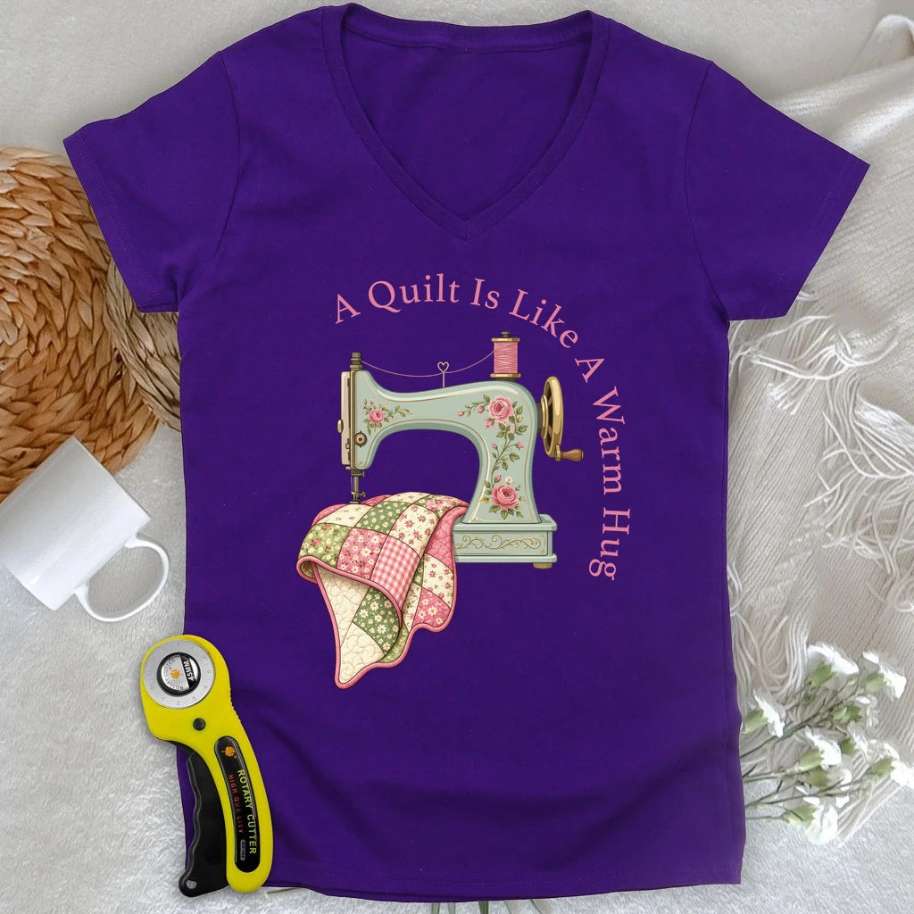 Every Stitch Is A Hug Lady V-neck