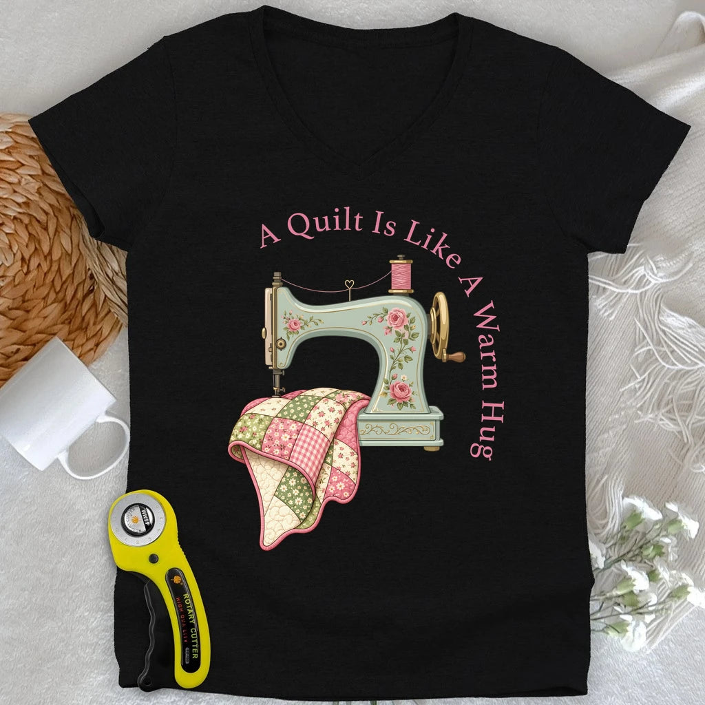 Every Stitch Is A Hug Lady V-neck