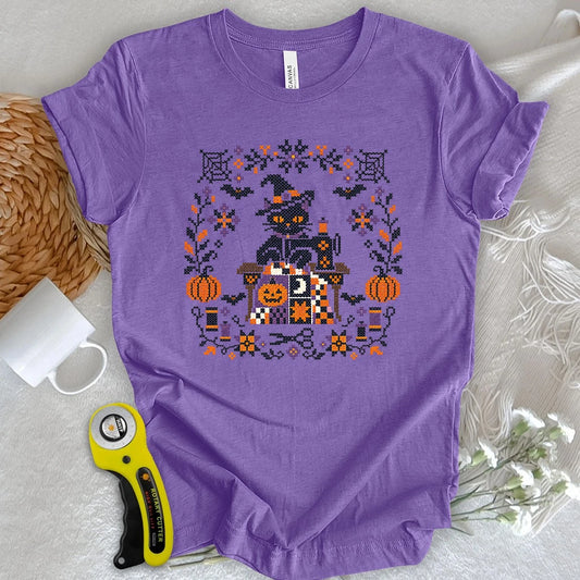 Witchy Halloween Cross Stitch T-shirt