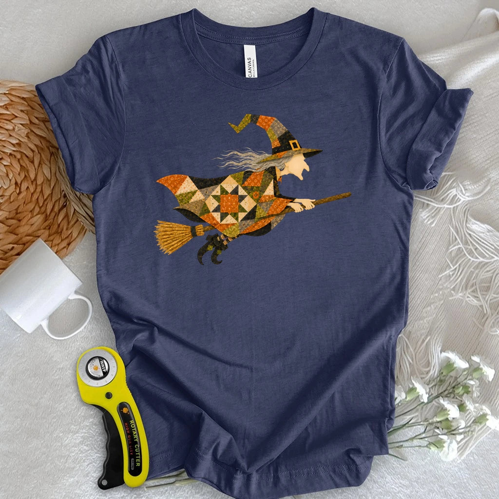 Patchwork Witch Halloween T-shirt