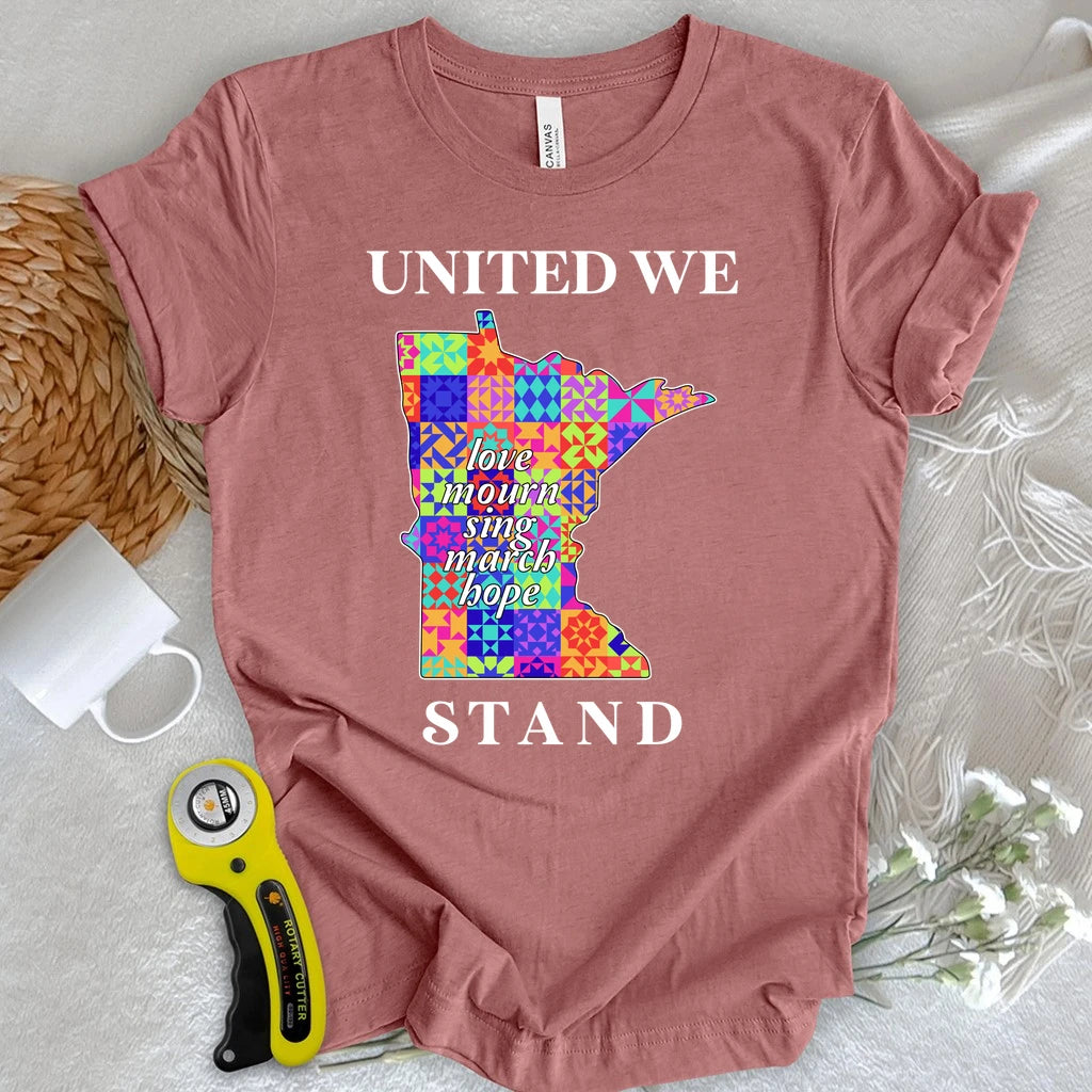 Minnesota Stitched Together Quilt T-shirt