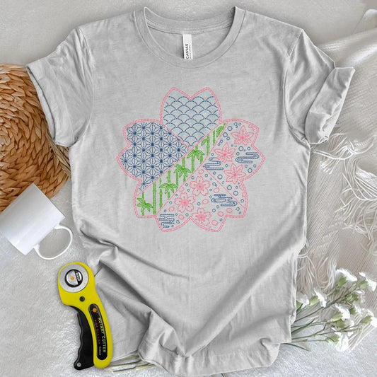 Japanese Combined Sashiko Pattern T-shirt